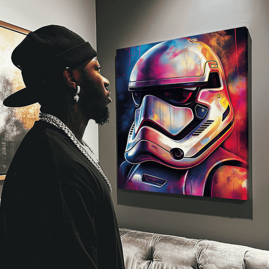 Cuadros arte rap colorido Stormtrooper