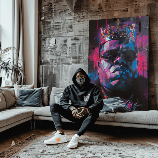 Cuadros arte rap colorido Art Biggie