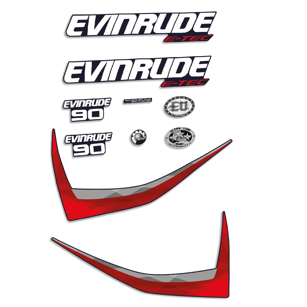 Adhesivos Evinrude 90HP E-tec 2014-2015 carenado azul motor fueraborda pegatinas en vinilo