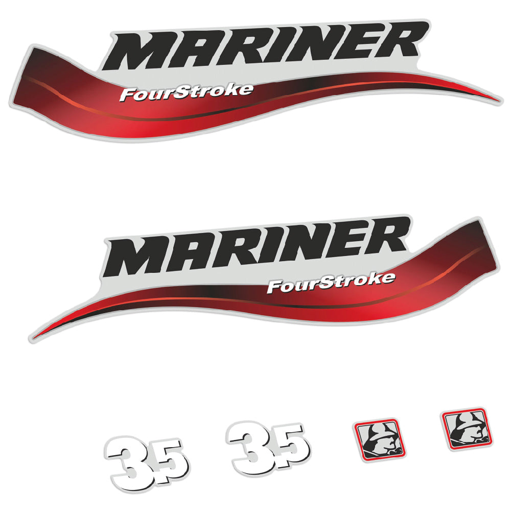 Adhesivos Mariner 3.5HP Cuatro tiempos motor fueraborda pegatinas en vinilo