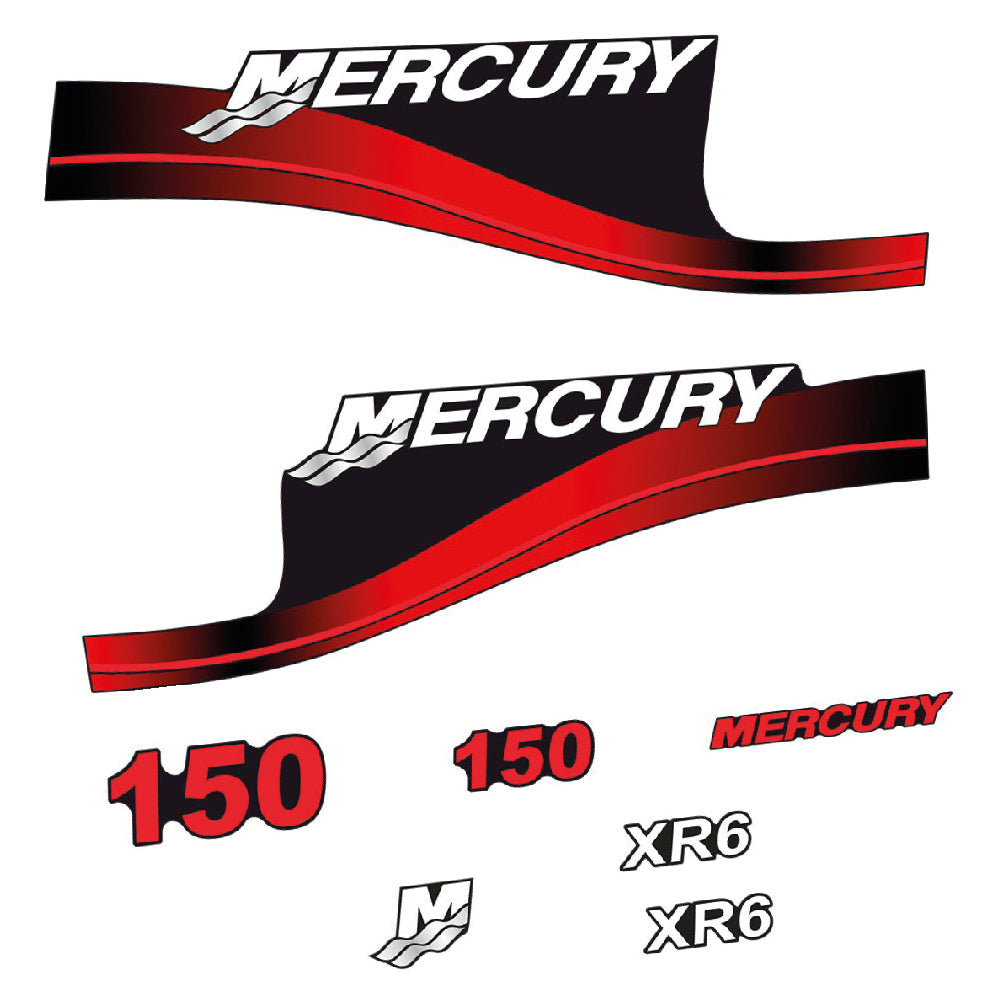 Adhesivos Mercury 150HP XR6 motor fueraborda pegatinas en vinilo