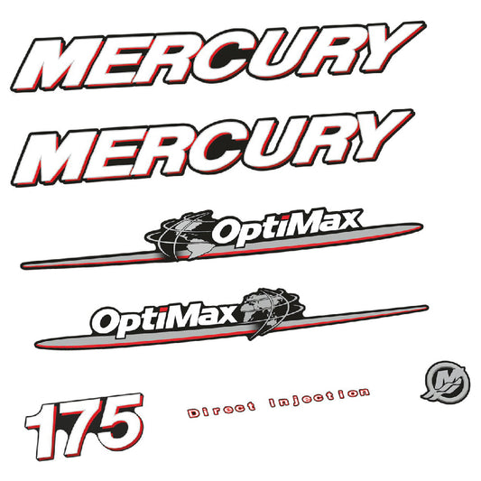 Adhesivos Mercury 175HP Optimax motor fueraborda pegatinas en vinilo