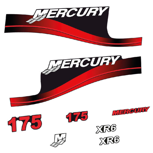 Adhesivos Mercury 175HP XR6 motor fueraborda pegatinas en vinilo