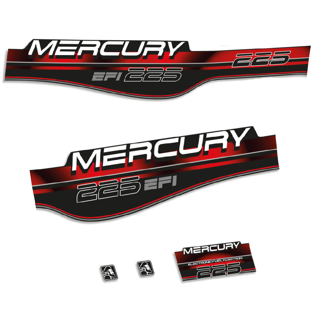 Adhesivos Mercury 225HP EFI 1995-2001 motor fueraborda pegatinas en vinilo