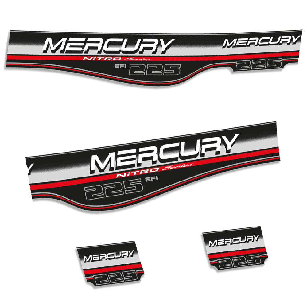 Adhesivos Mercury 225HP EFI Nitro Series 1994-1998 motor fueraborda pegatinas en vinilo