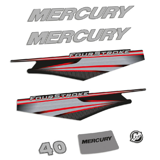 Adhesivos Mercury 40HP Cuatro tiempos 2013-2017 motor fueraborda pegatinas en vinilo