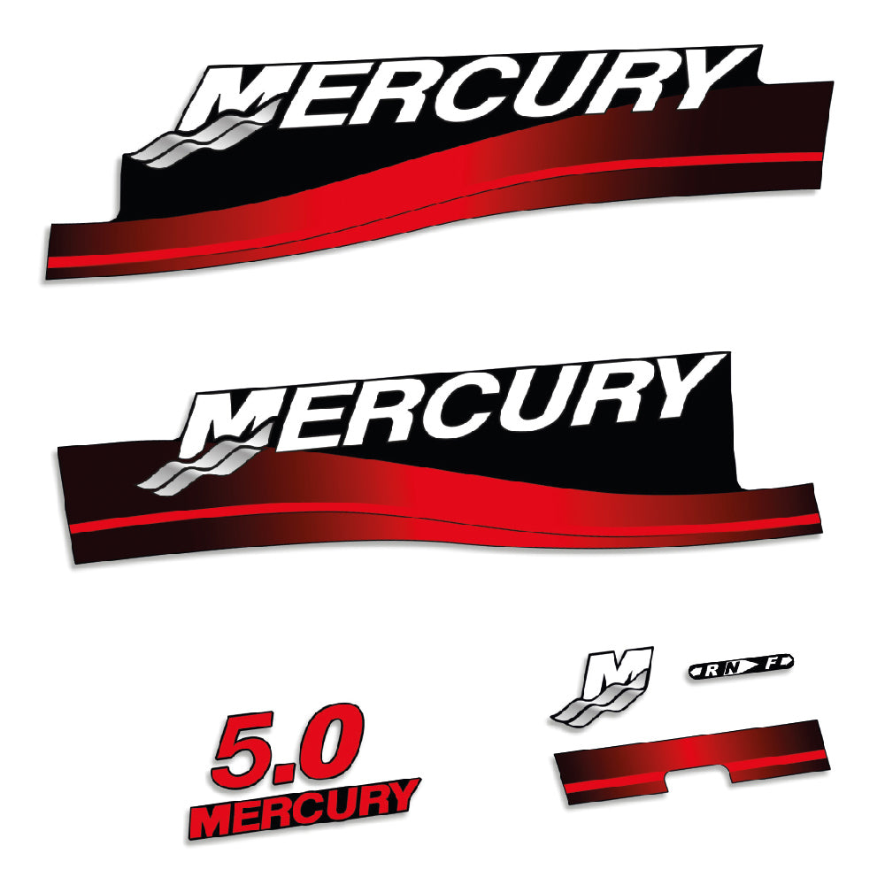 Adhesivos Mercury 5.0HP Dos tiempos 2000-2005 motor fueraborda pegatinas en vinilo