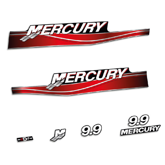 Adhesivos Mercury 9.9HP Dos tiempos 2005-2006 motor fueraborda pegatinas en vinilo