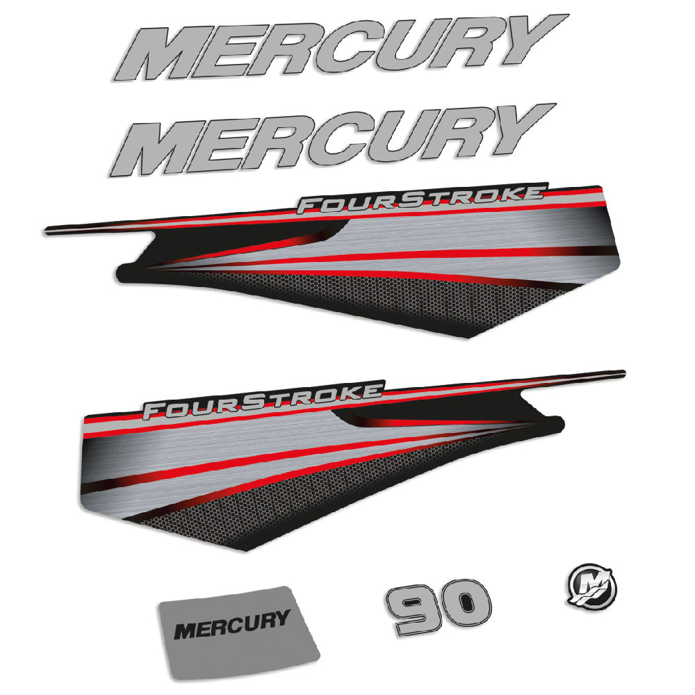 Adhesivos Mercury 90HP Cuatro tiempos 2013-2017 motor fueraborda pegatinas en vinilo