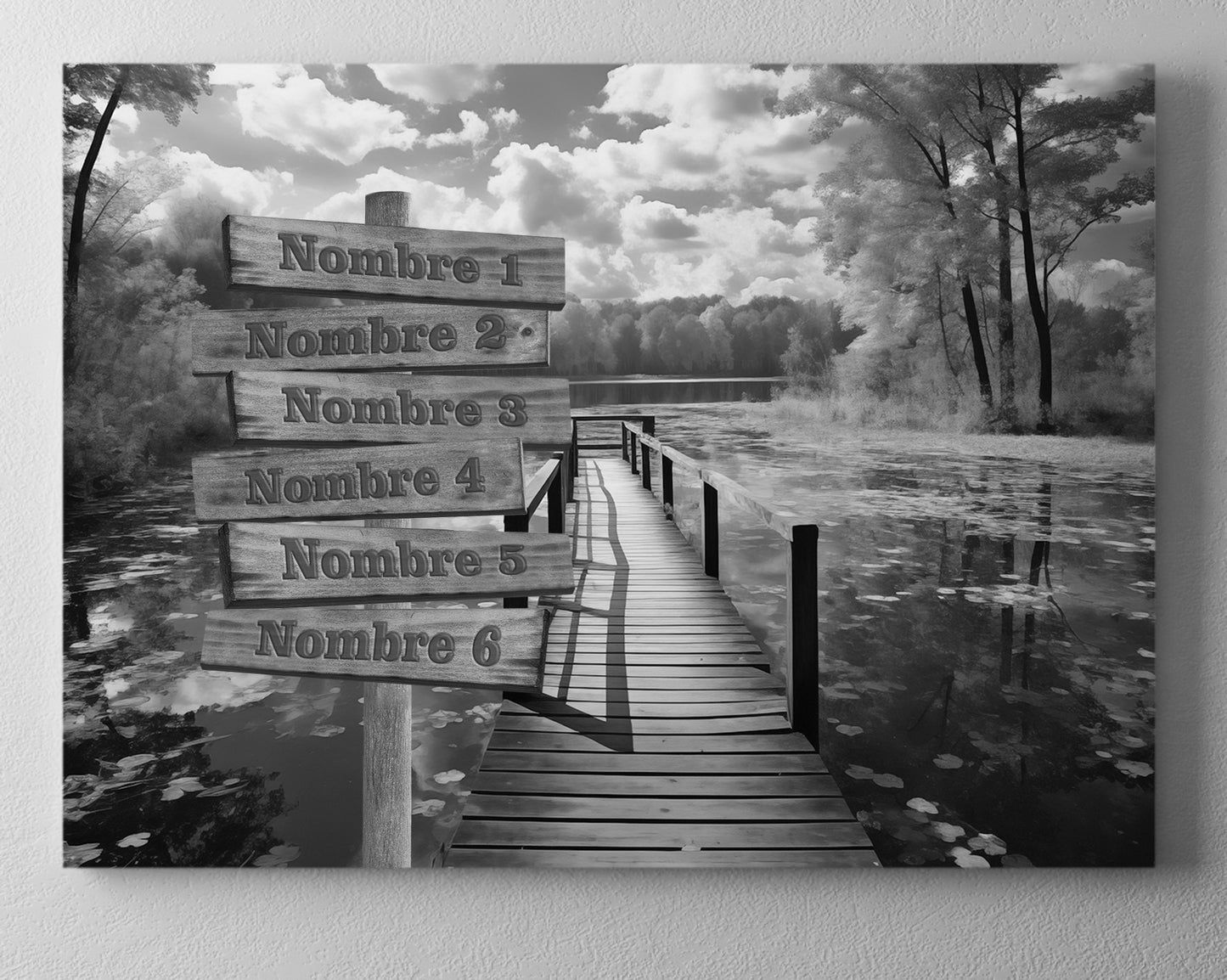 Pasarela lago rural otoñal blanco y negro horizontal 1 ⭐⭐⭐⭐⭐ (24)