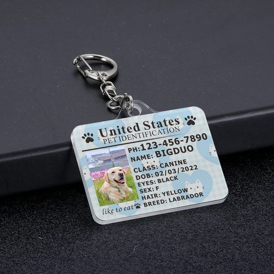 Chapas Personalizadas para Mascotas – Etiquetas de Identificación con Foto para Perros y Gatos | Collar Personalizado con Tarjeta de Información