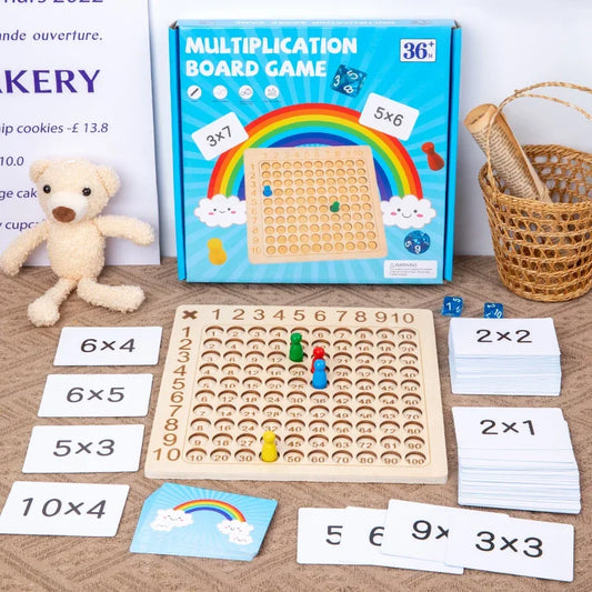 Juego de Mesa Montessori de Madera – Tabla de Multiplicación del 99 | Juguetes Educativos para Niños y Ayudas de Enseñanza de Matemáticas