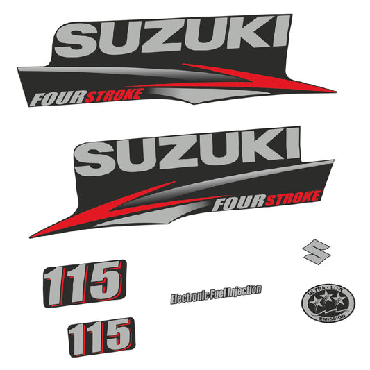 Adhesivos Suzuki DF115 115HP Cuatro tiempos 2010-2013 motor fueraborda pegatinas en vinilo