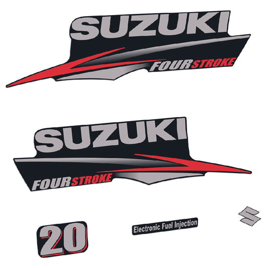 Adhesivos Suzuki DF20 20HP Cuatro tiempos 2010-2013 motor fueraborda pegatinas en vinilo