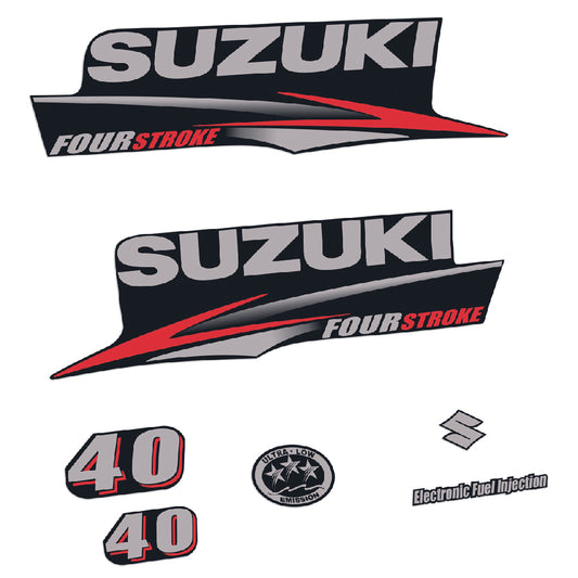 Adhesivos Suzuki DF40 40HP Cuatro tiempos 2010-2013 motor fueraborda pegatinas en vinilo