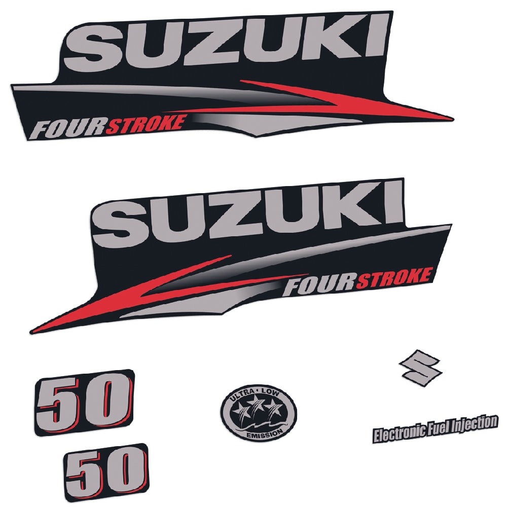 Adhesivos Suzuki DF50 50HP Cuatro tiempos 2010-2013 motor fueraborda pegatinas en vinilo