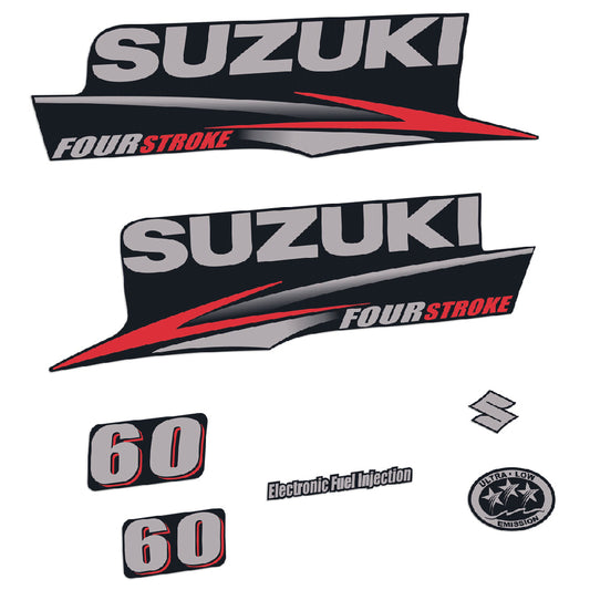 Adhesivos Suzuki DF60 60HP Cuatro tiempos 2010-2013 motor fueraborda pegatinas en vinilo