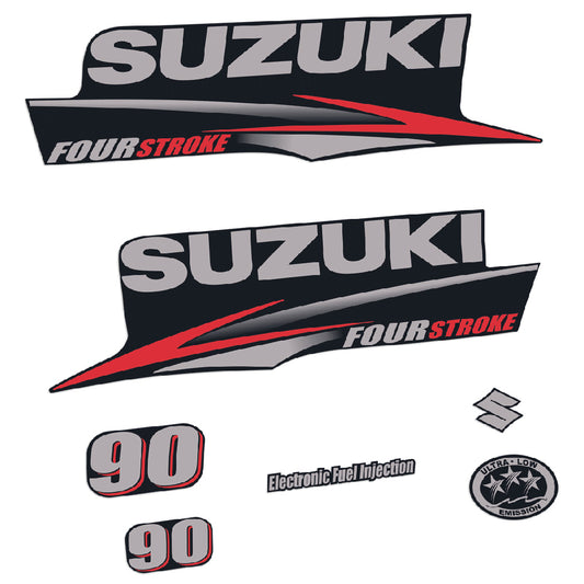 Adhesivos Suzuki DF90 90HP Cuatro tiempos 2010-2013 motor fueraborda pegatinas en vinilo