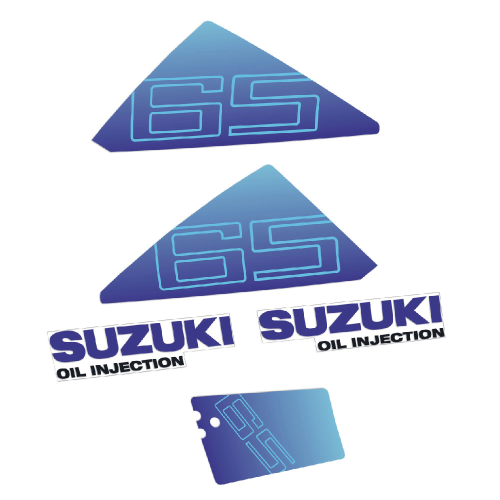 Adhesivos Suzuki DT65 65HP Dos tiempos inyección de aceite motor fueraborda pegatinas en vinilo